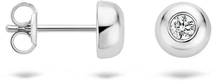 Blush 7207WZI Oorbellen 14 krt witgoud met zirkonia Zilver