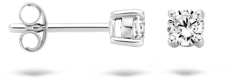 Blush 7212WZI Oorbellen 14 krt witgoud met zirkonia Zilver