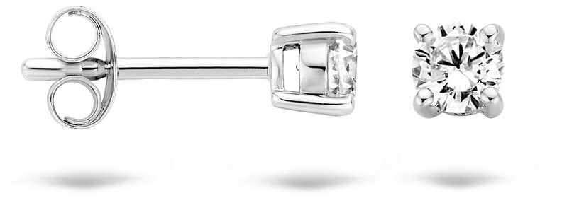 Blush 7212WZI Oorbellen 14 krt witgoud met zirkonia Zilver