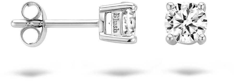 Blush 7213WZI Oorbellen 14 krt witgoud met zirkonia Zilver