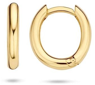 Blush Blush Oorbellen 7217YGO 14k Geelgoud Glad Ovaal 2mm x 14mm Goud