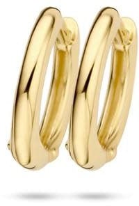 Blush Blush Oorbellen 7217YGO 14k Geelgoud Glad Ovaal 2mm x 14mm Goud