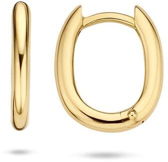 Blush Blush Oorbellen 7218YGO Oorringen 14kr Geelgoud Glad Ovaal Bol 2mm x 16mm Goud
