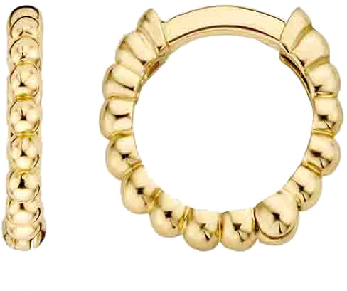 Blush Blush Oorbellen 7230YGO Oorringen 14k Geelgoud met Bolletjes Motief 9mm⌀ Goud