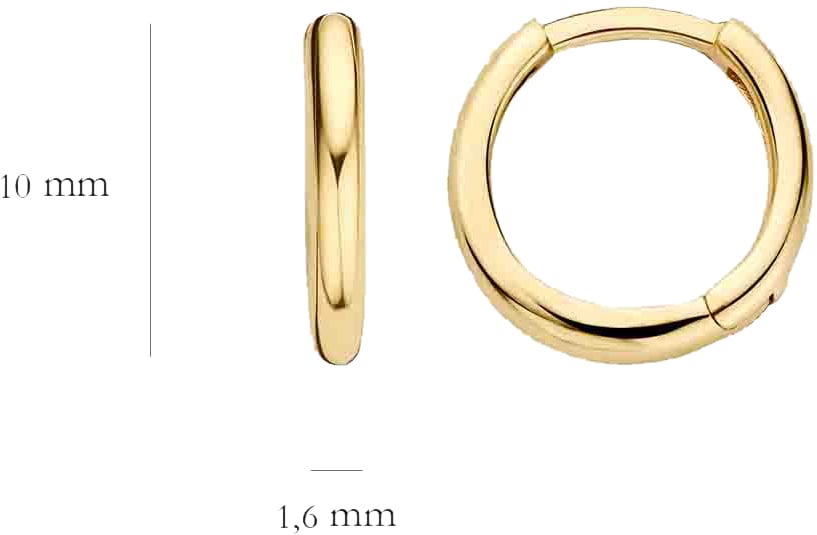 Blush Blush Oorbellen 7232YGO Oorringen 14k Geelgoud Glad Goud