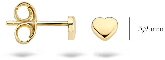 Blush Blush Oorbellen 7245YGO Oorstekers 14k Geelgoud Hartjes Goud