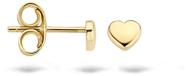 Blush Blush Oorbellen 7245YGO Oorstekers 14k Geelgoud Hartjes Goud