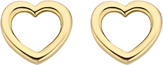 Blush Blush Oorbellen 7246YGO Oorstekers 14kr Geelgoud Hartje Goud