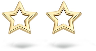 Blush Blush Oorbellen 7248YGO Oorstekers 14k Geelgoud Sterretjes Open Goud
