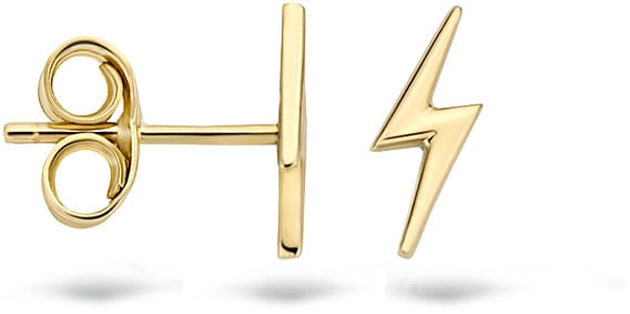 Blush Blush Oorbellen 7249YGO Oorstekers 14k Geelgoud Bliksem Goud