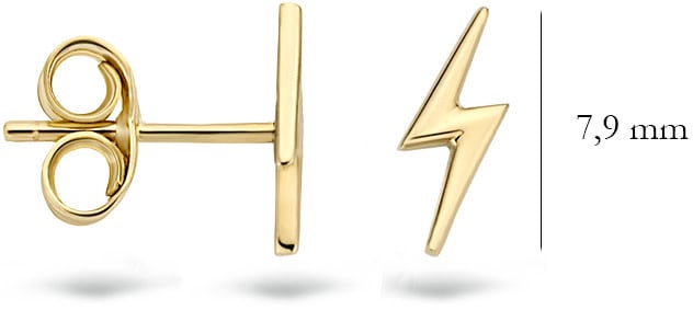 Blush Blush Oorbellen 7249YGO Oorstekers 14k Geelgoud Bliksem Goud