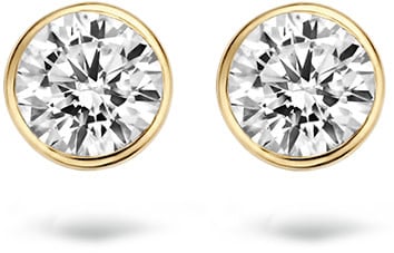 Blush Blush Oorbellen 7258YZI Oorstekers 14k Geelgoud met Briljant geslepen Zirkonia Goud