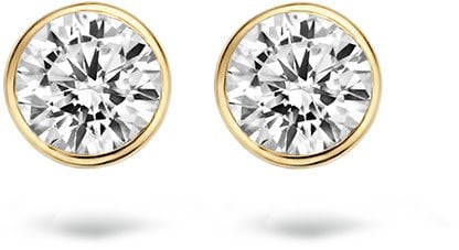 Blush Blush Oorbellen 7258YZI Oorstekers 14k Geelgoud met Briljant geslepen Zirkonia Goud