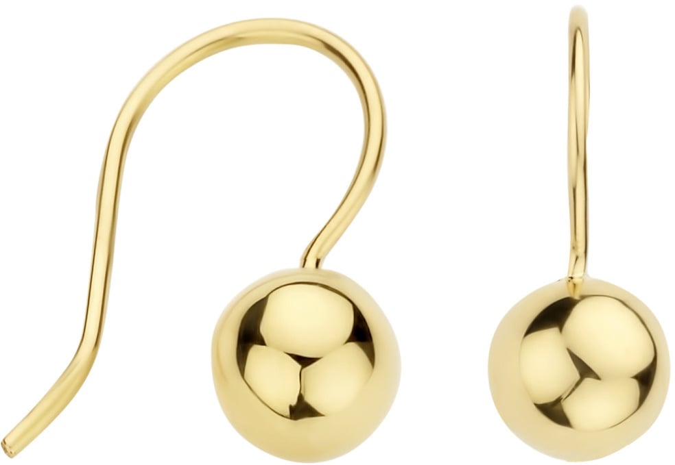 Blush Blush Oorbellen 7261YGO 14k Geelgoud met Ronde Bol 8mm Goud