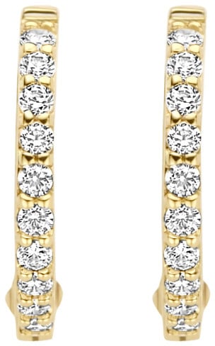 Blush Blush Oorbellen 7269YZI 14k Geelgoud met Zirkonia 1.2mm x 11mm Goud