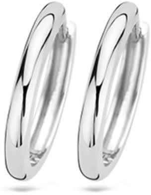 Blush Blush Oorbellen 7271WGO Oorringen 14k Witgoud Glad 2.1mm x 14mm Zilver