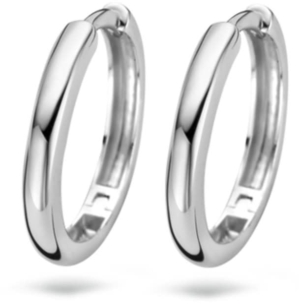 Blush Blush Oorbellen 7271WGO Oorringen 14k Witgoud Glad 2.1mm x 14mm Zilver
