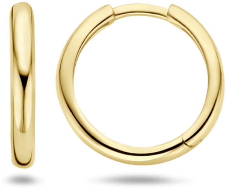 Blush Blush Oorbellen 7271YGO 14k Geelgoud Glad 1.9mm x 12mm Goud