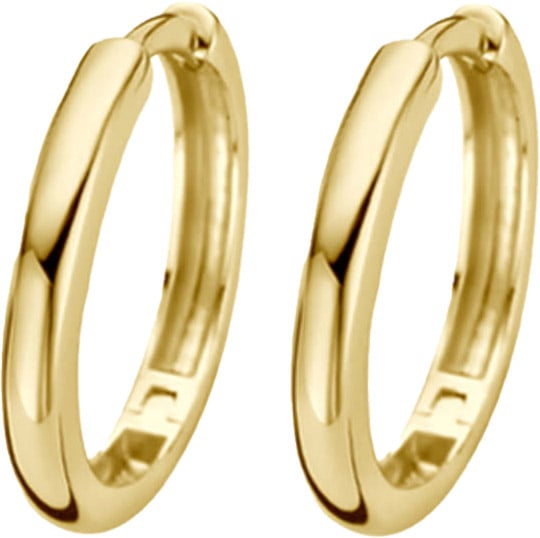 Blush Blush Oorbellen 7271YGO 14k Geelgoud Glad 1.9mm x 12mm Goud