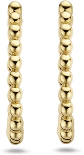 Blush Blush Oorbellen 7272YGO 14k Geelgoud met Bolletjes Motief 1.8mm x 16mm Goud