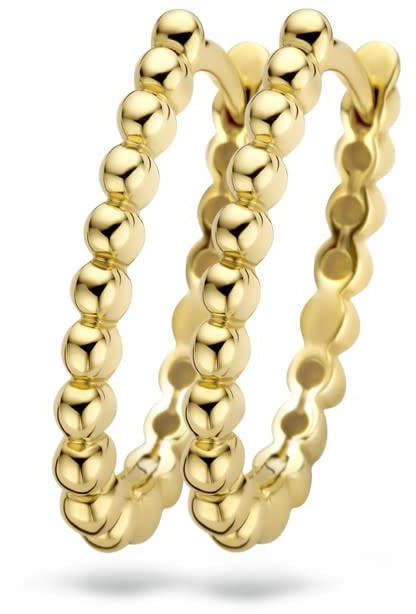 Blush Blush Oorbellen 7272YGO 14k Geelgoud met Bolletjes Motief 1.8mm x 16mm Goud