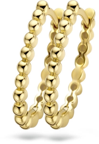 Blush Blush Oorbellen 7272YGO 14k Geelgoud met Bolletjes Motief 1.8mm x 16mm Goud