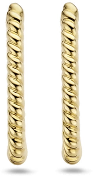 Blush Blush Oorbellen 7273YGO 14k Geelgoud met Gedraaid Motief Ovaal Goud