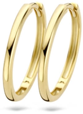 Blush Blush Oorbellen 7274YGO Oorringen 14k Geelgoud Glad 20mm Goud