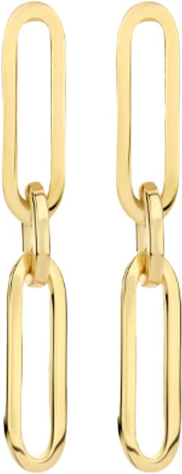 Blush Blush Oorbellen 7275YGO 14k Geelgoud met 2 Closed Forever Schakels Goud