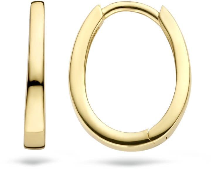 Blush Blush Oorbellen 7277YGO Oorringen 14kr Geelgoud Ovaal 2.1mm x 13.8mm Goud