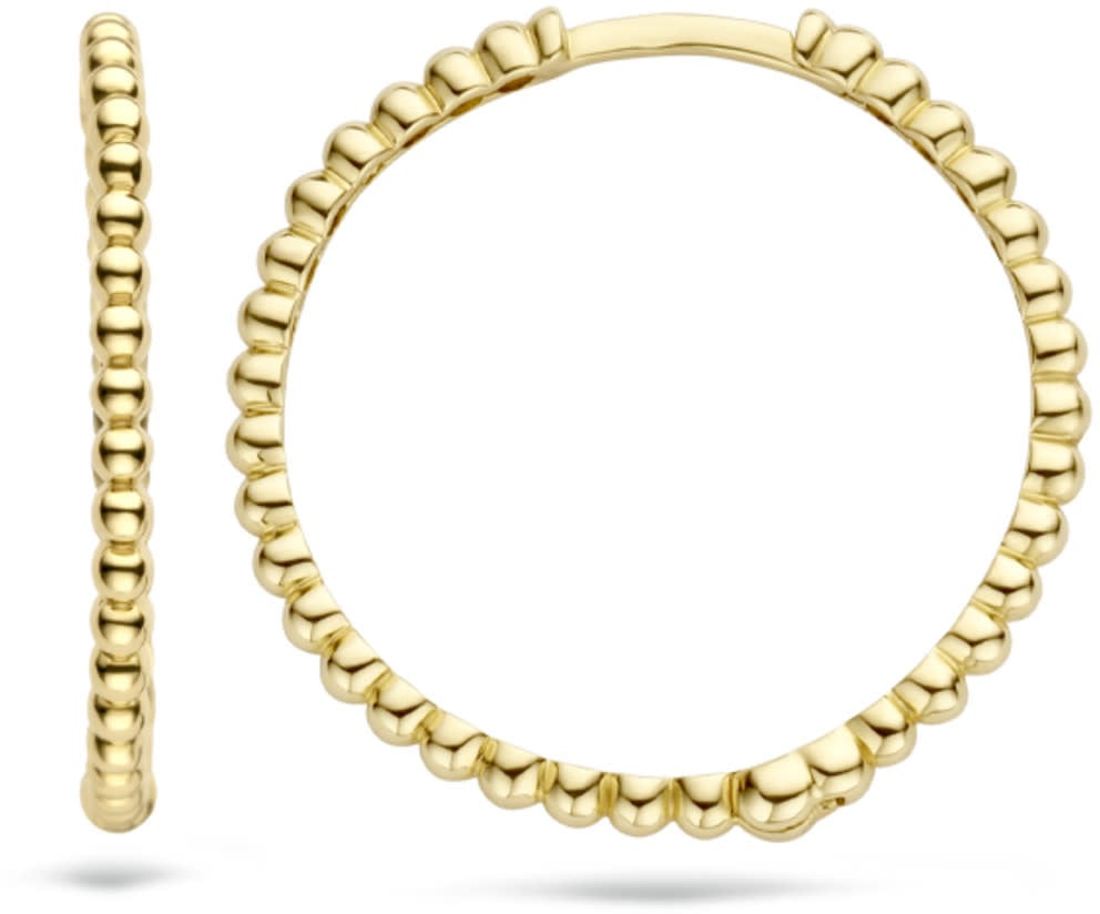 Blush Blush Oorbellen 7291YGO Oorringen 14kr Geelgoud metBbolletjes Motief 20mm doorsnede Goud