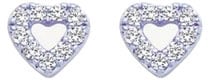 Blush Blush Oorbellen 7299WZI Oorstekers 14k Witgoud Hart met Briljant geslepen Zirkonia Zilver