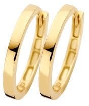Blush Blush Oorbellen 7308YGO 14k Geelgoud Vlak 1.5mm x 14mm Goud