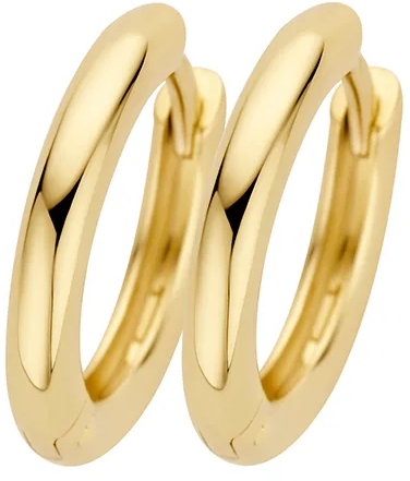 Blush Blush Oorbellen 7317YGO Oorringen 14k Geelgoud Glad 2.4mm x 14.8mm Goud