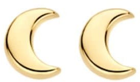 Blush Blush Oorbellen 7321YGO Oorstekers 14k Geelgoud Halvemaan Dicht Goud