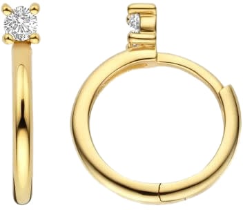 Blush Blush Oorbellen 7372YZI 14k Geelgoud Oorringen met Zirkonia Goud