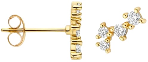Blush Blush Oorbellen 7373YZI 14k Geelgoud Oorstekers met Zirkonia Goud