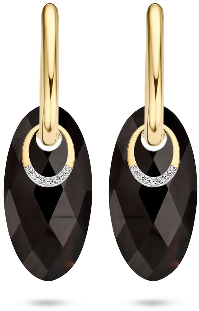 Blush Blush Oorbedels 9053YZI 14k Geelgoud met Zirkonia 10mm x 13mm Goud