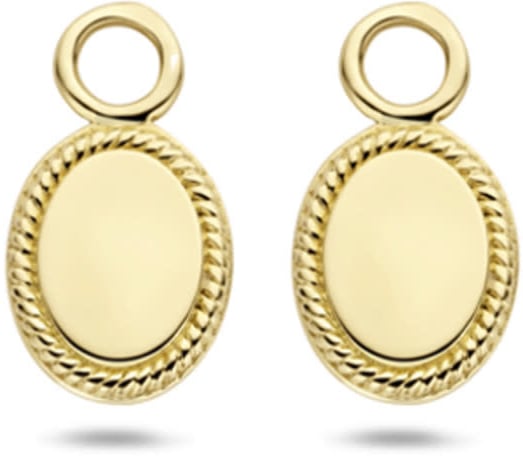 Blush Blush Oorbedel 9069YGO 14k Geelgoud Ovaal met rondom Motief Goud