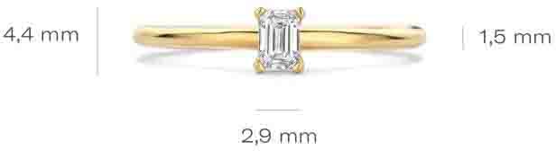 Blush Blush Ring LG1029Y/54 14k Geelgoud met 0,20crt G VS 1 Lab Grown Diamant Maat 54 Goud