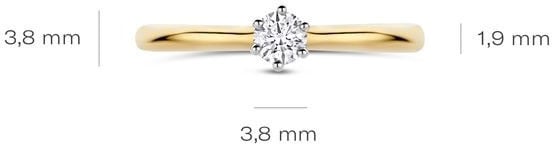 Blush Blush Ring LG1036B/54 14k Bi-color Goud 0,20crt H VS Briljant geslepen Labgrown Diamant Maat 54 Goud