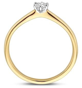 Blush Blush Ring LG1036B/54 14k Bi-color Goud 0,20crt H VS Briljant geslepen Labgrown Diamant Maat 54 Goud