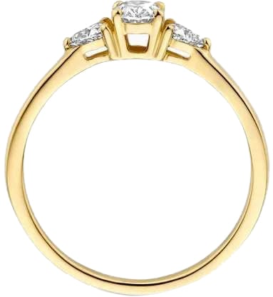 Blush Blush Ring LG1039Y/54 Lab Diamonds 14k Geelgoud 0.35crt 2x 0.10crt Maat 54 Goud