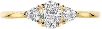Blush Blush Ring LG1039Y/54 Lab Diamonds 14k Geelgoud 0.35crt 2x 0.10crt Maat 54 Goud