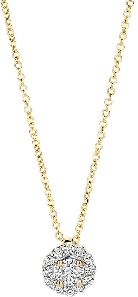 Blush Blush Collier LG3010Y 14k Geelgoud met 0,22crt H SI Briljant geslepen Lab Grown Diamant 42cm Goud