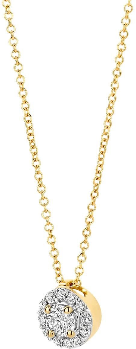 Blush Blush Collier LG3010Y 14k Geelgoud met 0,22crt H SI Briljant geslepen Lab Grown Diamant 42cm Goud