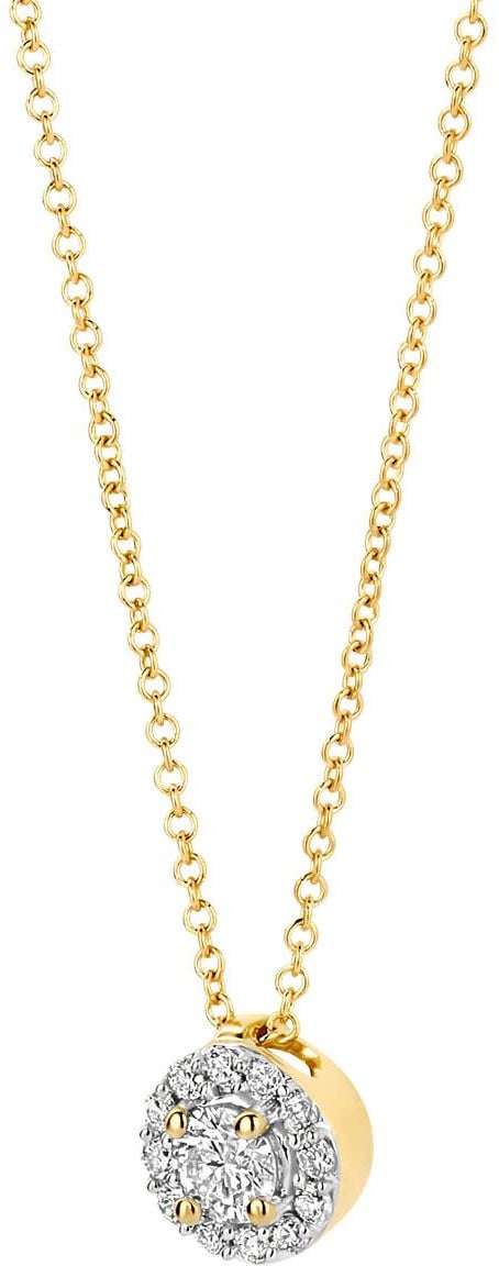 Blush Blush Collier LG3010Y 14k Geelgoud met 0,22crt H SI Briljant geslepen Lab Grown Diamant 42cm Goud