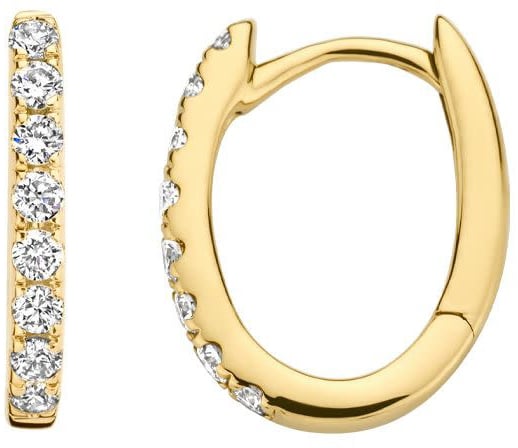 Blush Blush Oorbellen LG7006Y 14k Geelgoud met 0,24crt H SI Briljant geslepen Labgrown Diamant 1.7mm x 12.8mm Goud