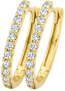 Blush Blush Oorbellen LG7007Y 14k Geelgoud 2x0.165crt G SI Briljant Lab Grown Diamant Goud