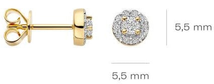 Blush Blush Oorbellen LG7011Y 14k Geelgoud met 0,29crt H SI Briljant gespelen Lab Grown Diamant 5.5mm Goud
